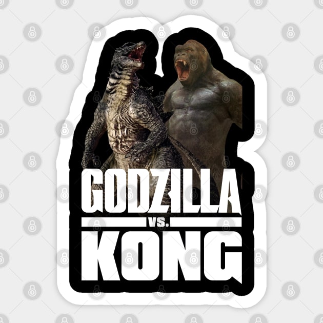 godzilla vs kong team godzilla Kong Sticker by Pannolinno